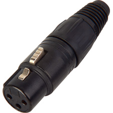 Neutrik NC3FX-B 3 Pin XLRF Black/Gold