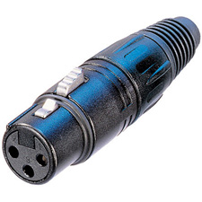 Neutrik NC3FX-BAG 3 Pin XLRF Black/Silver