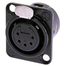 Neutrik D Series 5-Pin XLR Panel Mount Connectors