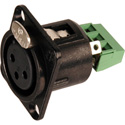 Female Chasis Mount XLR to Screw Terminal