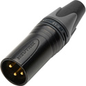 Neutrik NC3MXX-BAG 3 Pin Male XLR Black/Silver