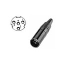 Tecnec TA4MBX Tini Q-G Miniature Connector Straight Male Cord Plug-black