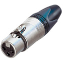 Neutrik NC3FXX-HA Crimp Type 3 Pole Female XLR Cable Connector Nickel/Silver