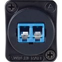 Switchcraft EHLC2 Duplex Singlemode LC Fiber Optic Chassis Mount Feed-Thru Black