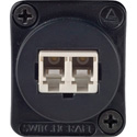 Switchcraft EHLC2M Multimode LC Fiber Optic Chassis Mount Feed-Thru - Black