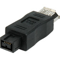 TecNec Molded 9-Pin to 6-Pin and 9-Pin to 4-Pin FireWire Adapters