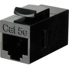 TecNec CAT-5e RJ45 8 Conductor Modular Keystone Mountable F-F Feedthru Coupler