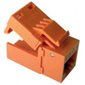 Platinum Tools 706OR-4C EZ-SnapJack Cat6; Orange; 4-Pack