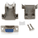 Assembled DB9 Female Solder D-SUB Connector with Plastic Backshell