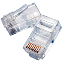 RJ45 and RJ11 Modular Plugs for Flat and Round Wire Category Wire