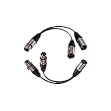 Bescor 4 Pin XLR Power Y-Adaptor 1Male to 2 Females 5 Inch Fan