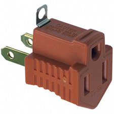 3-Wire to 2-Wire AC Grounding Adapter 10 Pack