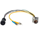 Hybrid Fiber Lemo EDW to Duplex Fiber & 8-Pin AMP Power Internal Distribution Cables