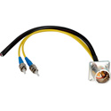 Hybrid Fiber Lemo EDW to Duplex Fiber & Blunt Power Lead Internal Distribution Cables