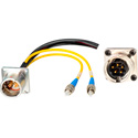 Hybrid Fiber Lemo EDW to Duplex Fiber & 5-Pin AMP Reverse Gender Internal Distribution Cables