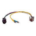 Hybrid Fiber Lemo EDW to Duplex Fiber & 8-Pin AMP Reverse Gender Inline Internal Distribution Cables