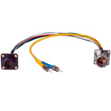 Hybrid Fiber Lemo EDW to Duplex Fiber & 8-Pin AMP Reverse Gender Chassis Mount Internal Distribution Cables