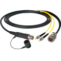 Hybrid Fiber Lemo FUW to Duplex Fiber & 5-Pin AMP Power Inline Breakout Cables
