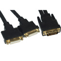 TecNec DVI-D Male to 2 DVI-D Female Adapter Cable 1ft