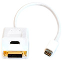 MINI-DVI to HDMI Female and DVI-D Female Splitter - Gold Plated