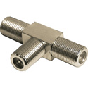 F Connector T Adapter with 3 Female Ends