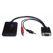 VE704 0.3m USB + VGA + Audio to HDMI Cable