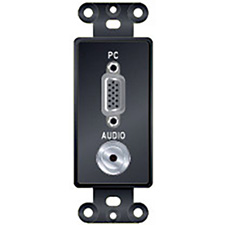 Liberty PCD-5100-P-B Decor-Style Insert 15 Pin VGA F/F and 3.5mm Pass Thru