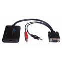 VE704 0.3m USB + VGA + Audio to HDMI Cable
