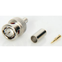 75 ohm BNC Male 3-Piece Crimp Type Connector for RG59 and RG62 Teflon