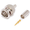 50 ohm BNC Male 3-Piece Crimp Type Connector for RG59 and RG62 Teflon