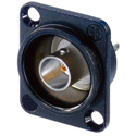 Neutrik NBB75DSIB Isolated Bulkhead Jack Solder Version in Black - D-Shape Housing