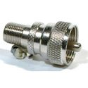 UHF Male To F Female Video Adapter