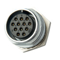 TecNec E12FCM EIAJ 12-Pin Female Chassis Mount Connector (Hirose RM15TRD-12S)