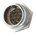 TecNec E12MCM EIAJ 12-Pin Male Chassis Mount Connector (Hirose RM15TRD-12P)