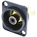 Neutrik NF2D-B Series Panel Mount Recessed Black Housing RCA Jacks with Colored Isolation Washers