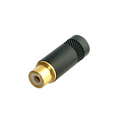 Rean NYS372P-BG Phono Jack with Gold Plated Contacts and Black Plated Shell