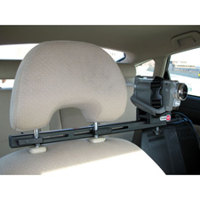 CruiseCam In-Car Short Bar Single Seat Headrest Mount for Cameras and Camcorders