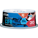 TDK CD-R Recordable Media 700MB -30 Pack