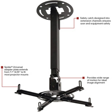Paramount PPA LCD Wall/Ceiling Projector Mount w/Adj. Pole 12.75in-17.78in Black