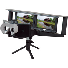 Delvcam DELV-3DMS Dual 8 Inch LCD Monitor with Attached Stereo Aids SA200HHA 3D Stereoscopic Viewer