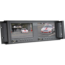 Delvcam DELV-RCLCD Dual 7 Inch Rackmount LCD Monitor with Dual Looping Inputs