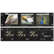 Marshall Electronics V-R573P-SDI Triple 5.7 Inch LCD Rack with SDI Inputs
