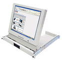 Recortec RMM-607 Rack Drawer Mounted 17in LCD Monitor 1RU BLACK