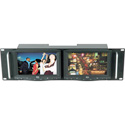 Delvcam DELV-HD7RM Dual 7 Inch Rackmount HDMI / VGA Touchscreen LCD Monitor