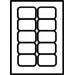 White VHS Face Laser Labels 50 Pack