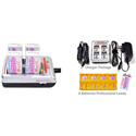 iPower 4 Bay 9V Battery Charger With 4 - 9v Lithium Polymer Batteries
