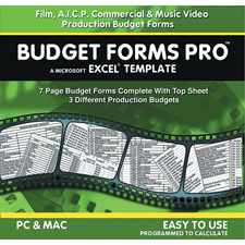 Budget Forms Pro Production Budget Forms for AICP / Video/Film/Music Video