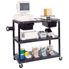 Luxor LEW35 3 Shelf Extra Wide Workstation