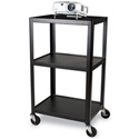 Bretford 24W x 18D x 42H AV Cart with 3 Shelves & E-Unit