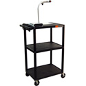 Luxor LP42E-B Plastic AV Cart / Presentation Table w/Electric 42Hx24W